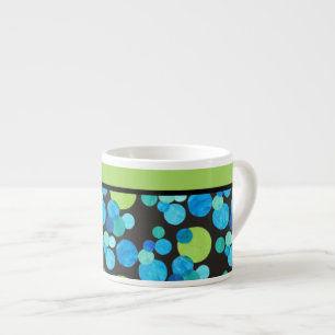 Chic Espresso Mugg, Quirky Blue Måne Mönster Espressomugg