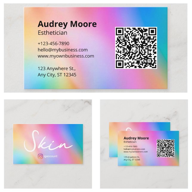 Chic Esthetician Visitkort (Chic Esthetician Business Card
)