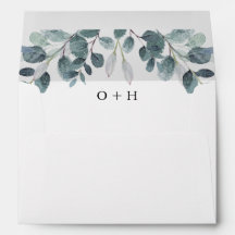 Chic Eucalyptus Bloom 5 x 7-tums hölje i vattenfär