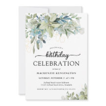 Chic Eucalyptus Greenery Birthday Celebration