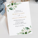 Chic Eucalyptus Greenery Guld bröllopsinbjudan Inbjudningar<br><div class="desc">Denna enkla inbjudan och inbjudan till elegant bröllop har en vacker moody vattenfärg,  eukalyptus löv grenar och har parats med en vismisk kalligrafi och ett klassiskt serif-teckensnitt i guld och grått. Om du vill göra avancerade ändringar väljer du alternativet "Klicka för att anpassa ytterligare" under Anpassa den här mallen.</div>