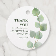 Chic Eucalyptus Greenery & Guld Tack