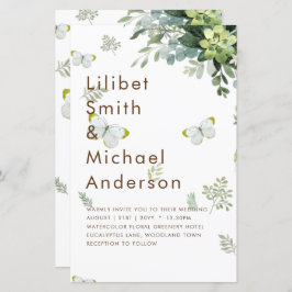 Chic Eucalyptus Greenery Lövs Emerald Bröllop