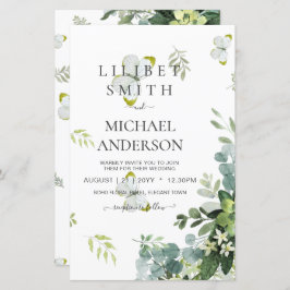 Chic Eucalyptus Greenery Lövs Emerald Bröllop