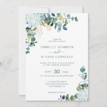 Chic eucalyptus greenery white blommor bröllop