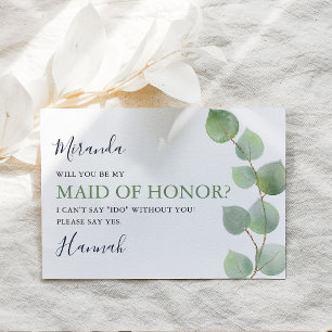 Chic Eucalyptus kommer du att vara min Maid of hon