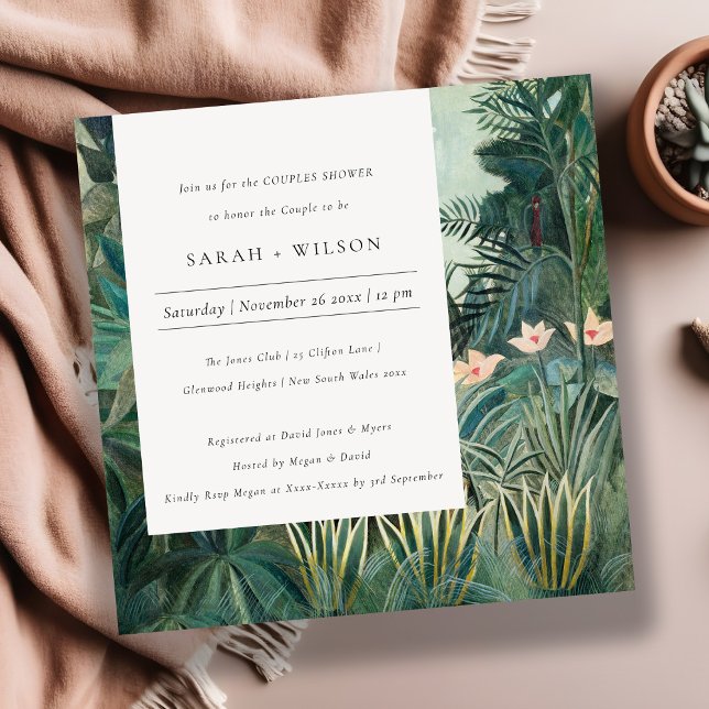 Chic Exotic Tropical Forest Par Shower Inbjudan (Skapare uppladdad)