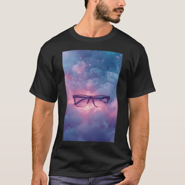 Chic Eyewear with Soft Glow Effect T Shirt (Framsida)