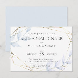 Chic Faded Lilac och Dusty Blue Foliage Inbjudningar