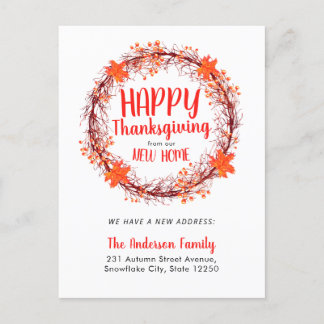 Chic Fall Utandning Happy thanksgiving Helgdag Fly Meddelande Vykort