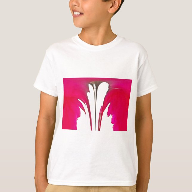Chic fantastisk Röd ros under vita himlar.png T-shirt (Framsida)