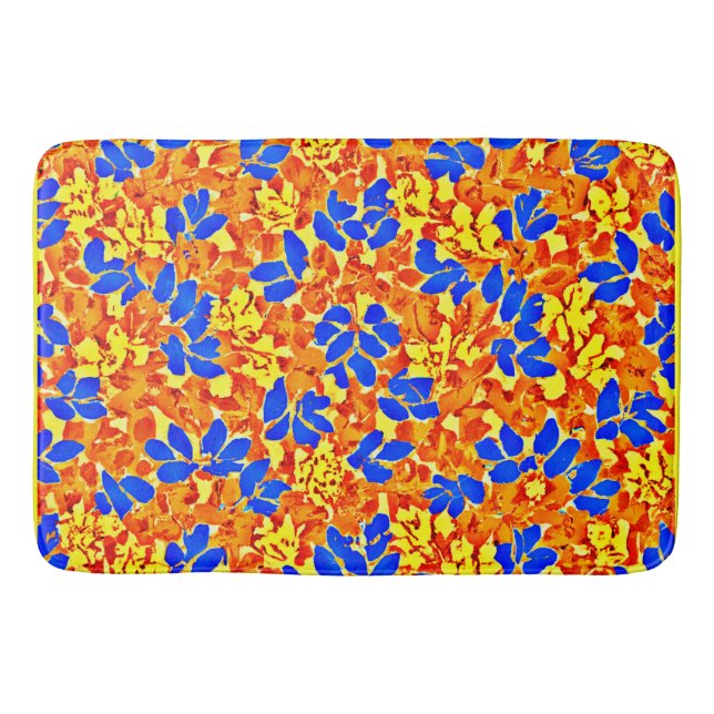 Chic Färg Burst Foliage Mönster Badrumsmatta (Framsidan)