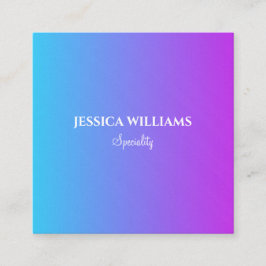 Chic färg för pastellövertoning fyrkantigt visitkort
