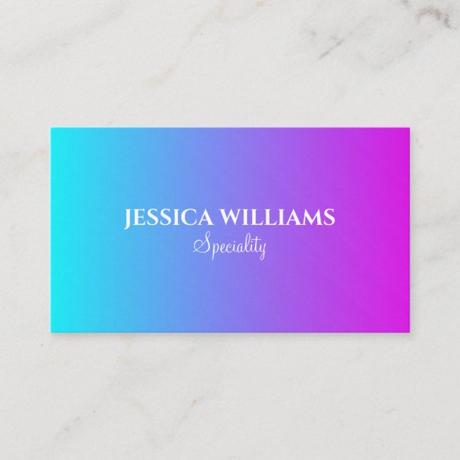 Chic färg för pastellövertoning visitkort (Framsida)