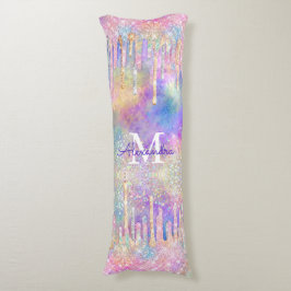 Chic, färgad enmajsdropp glitter monogram kroppskudde