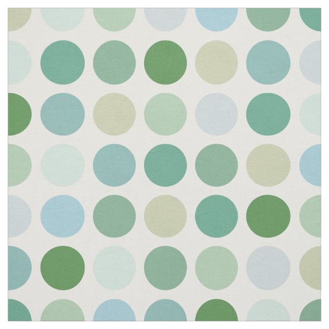 Chic, färgad grönt polka dots mönster monogram tyg (Provkarta)