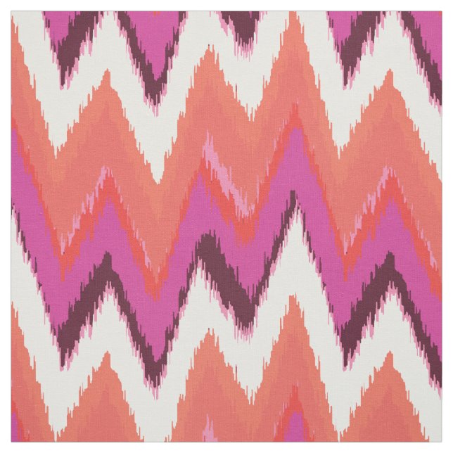 Chic färglös ikat-tribal chevron mönster tyg (Provkarta)