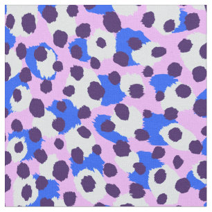 Chic färglös lila blue rosa cheetah-utskrift tyg