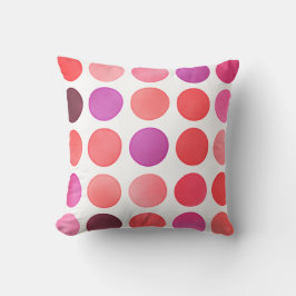 Chic färglös vattenfärg polka dots mönster kudde