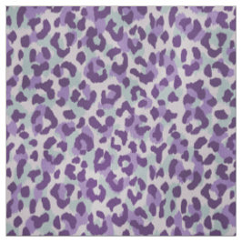 Chic färglöst mint lila cheetah-utskrift mönster tyg