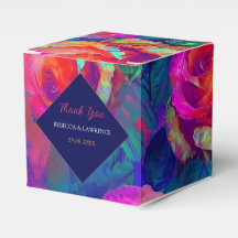 Chic, färgstarka, ljusa blommor bröllop