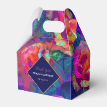 Chic, färgstarka, ljusa blommor bröllop