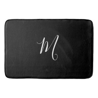 CHIC FAST VITMONOGRAM FÖR BAD MAT_BLACK BADRUMSMATTA