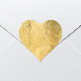Chic Faux Gold Foil Heart Stickers Hjärtformat Klistermärke