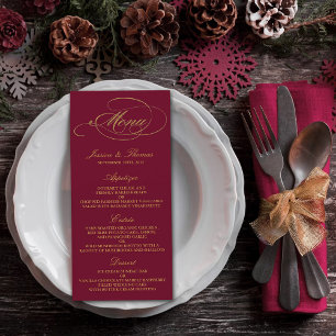 Chic Faux Gold Foil-menymall Meny