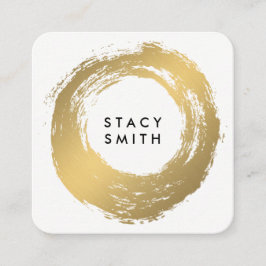 Chic Faux Guld Brushed Fyrkantigt Visitkort