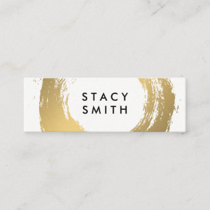Chic Faux Guld Brushed Mini Visitkort