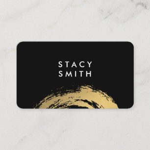 Chic Faux Guld Brushed / (svart/vitt) Visitkort