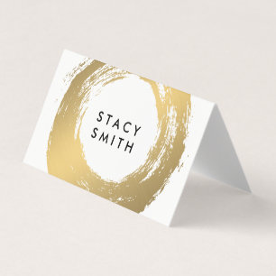 Chic Faux Guld Brushed Visitkort