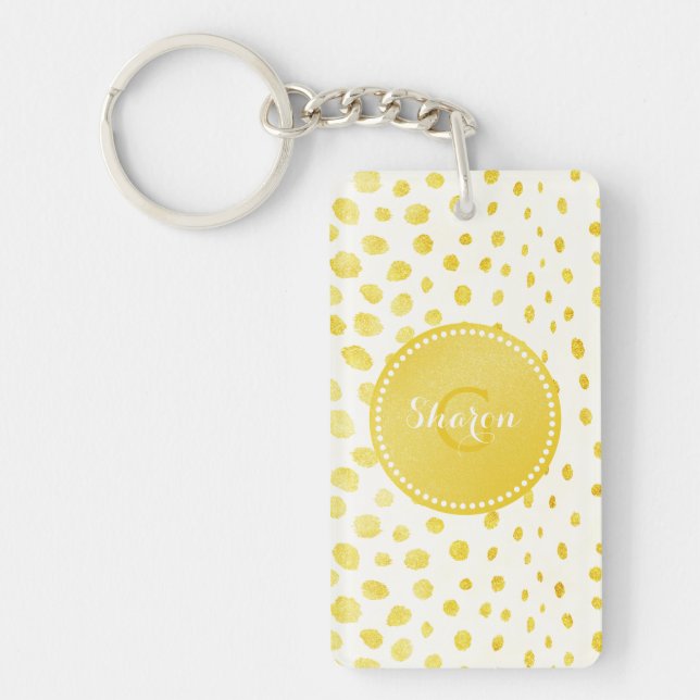Chic faux guld glitter cheetah print monogram (Framsidan)