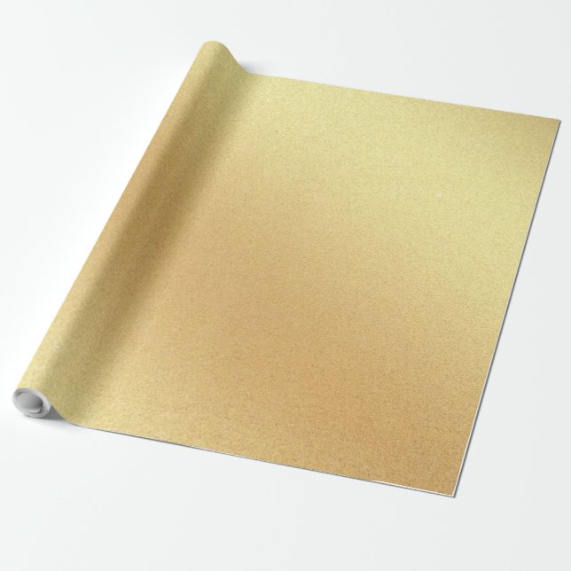 Chic Faux Guld Glitter Elegant Modern Glossy Gift Presentpapper (Utrullad)