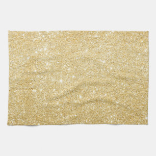 Chic Faux Guld Glitter Luxury Kitchen Towel Kökshandduk