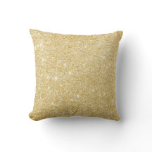 Chic Faux Guld Glitter Luxury Pillow