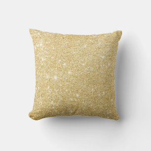Chic Faux Guld Glitter Luxury Pillow Kudde