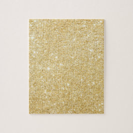 Chic Faux Guld Glitter Luxury Puzzle Pussel