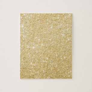 Chic Faux Guld Glitter Luxury Puzzle Pussel