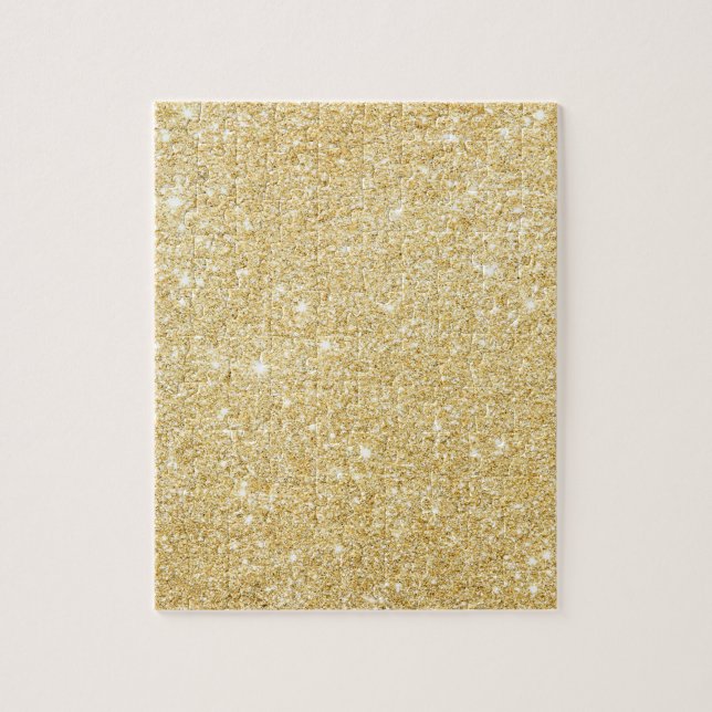 Chic Faux Guld Glitter Luxury Puzzle Pussel (Vertikal)