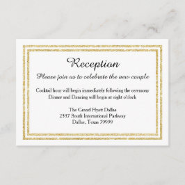 Chic Faux Guld Glitter Trim-Reception Invision Tilläggskort