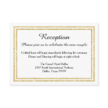 Chic Faux Guld Glitter Trim-Reception Invision