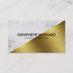 Chic Faux Guld och Grunge Geometric Färg block Visitkort