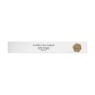 Chic Faux Guld Vax Seal Glitter Hjort Bröllop Etikettband