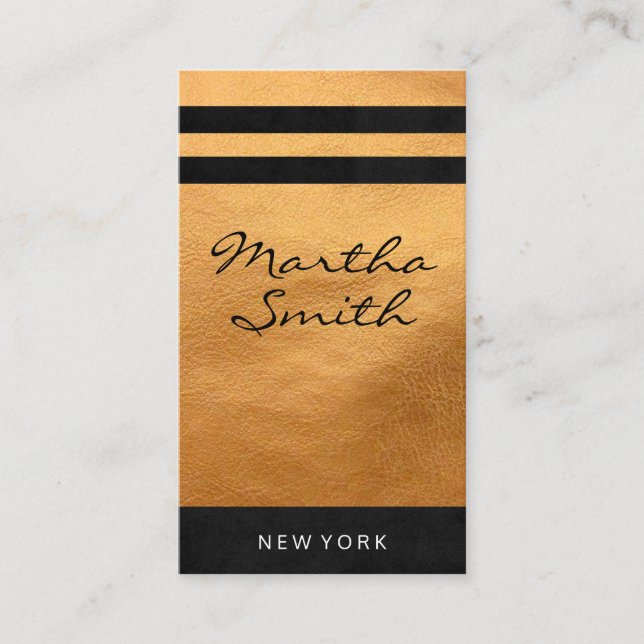 Chic Faux Leather | Verkställande organ II Visitkort (Framsida)