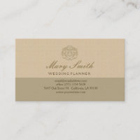 Chic Faux Linen Emboss, Affärskort