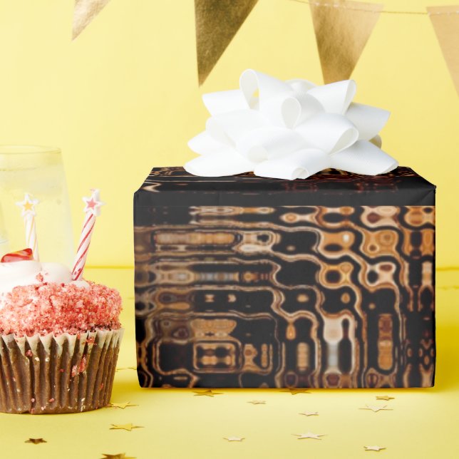 Chic Faux Mosaic Gray Terracotta Design Presentpapper (Födelsedagsfest)