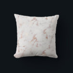 Chic Faux Ro Guld Marble Mönster Pillow Kudde<br><div class="desc">Faux Ro Guld Marble Mönster Pillow. Modern kudde och trendig med vita marmor och faux ro guld. Perfekt som accent till vilket rum som helst.</div>