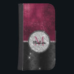 Chic faux Silver Burgundy Black monogram S Galaxy S4 Plånbok<br><div class="desc">Söt chic och elegant giftigt faux glitter som i burgundisk, svart och silver-design skapar en speciell unik snyggt fodral för att skydda din enhet. Vacker, modern och coola täckning för den trendviga och konsthundande höftledaren. Den här snyggtens sofistikerade utformning skulle vara underbar för flickor som har klassi och gnidig design....</div>